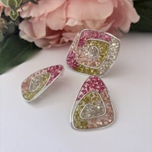 Conjunto plata multicolor