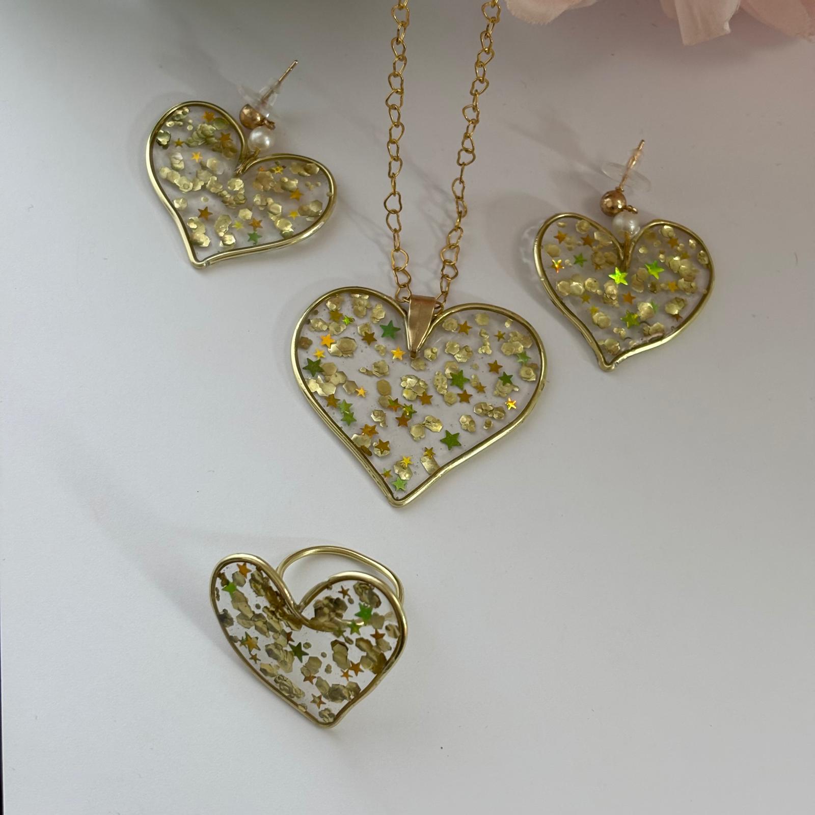 Conjunto corazon radiante