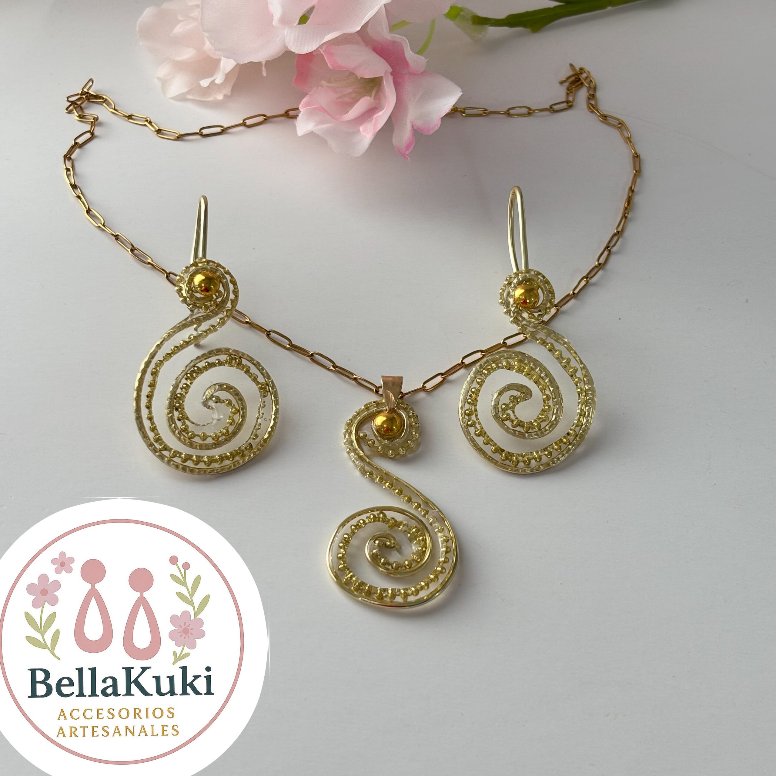 Conjunto Espiral dorado