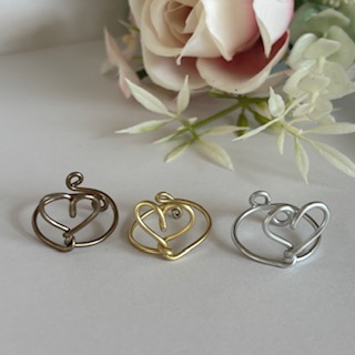 Anillos corazon sutil
