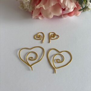Pendientes Corazon dorados