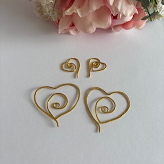 Pendientes Corazon dorados