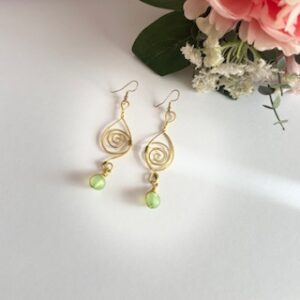 Pendientes carrusel verde.