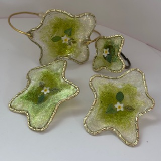 Conjunto Flor verde.