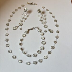 Conjunto gotas de plata
